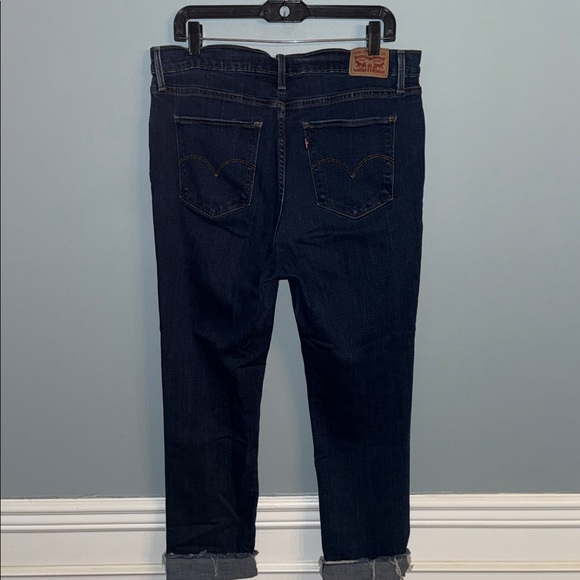 Levi’s 724 High Rise Straight Dark Denim Women’s size 33 jeans - Picture 7 of 13